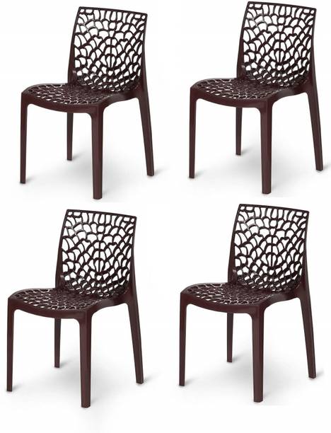 RW REST WELL Web Designer Plastic Chair for Home, Cafe|Lightweight & Stackable Seating Chair| Plastic Outdoor Chair
