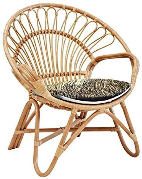 IRA Premium Bamboo Cane Study/Sofa Chair for Living Room with Cushion Bamboo Outdoor Chair