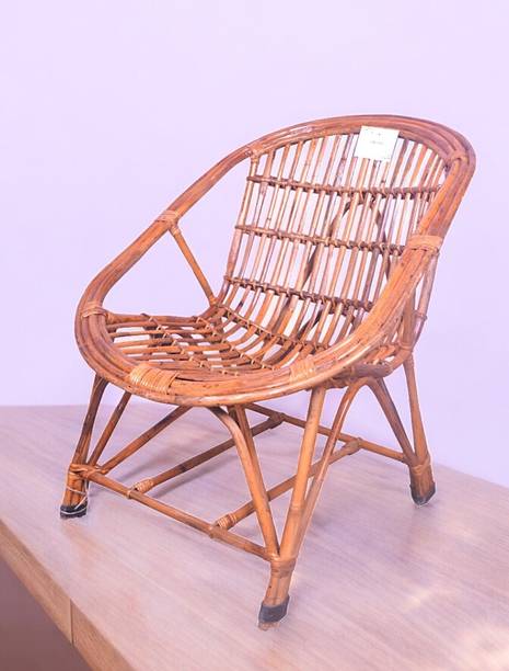 EVRA Living with Natural Cane Rattan Chair for Living Room, Balcony , Cane sofas Cane Outdoor Chair