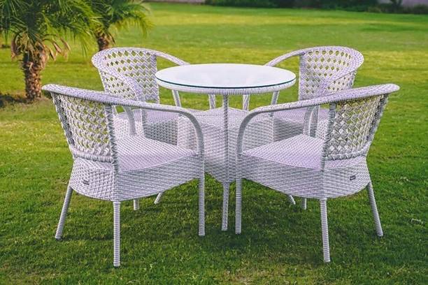 KLODOR Garden/Balcony/Terrace/Poolside Patio Seating Chair & Table Set For Outdoor Metal Outdoor Chair