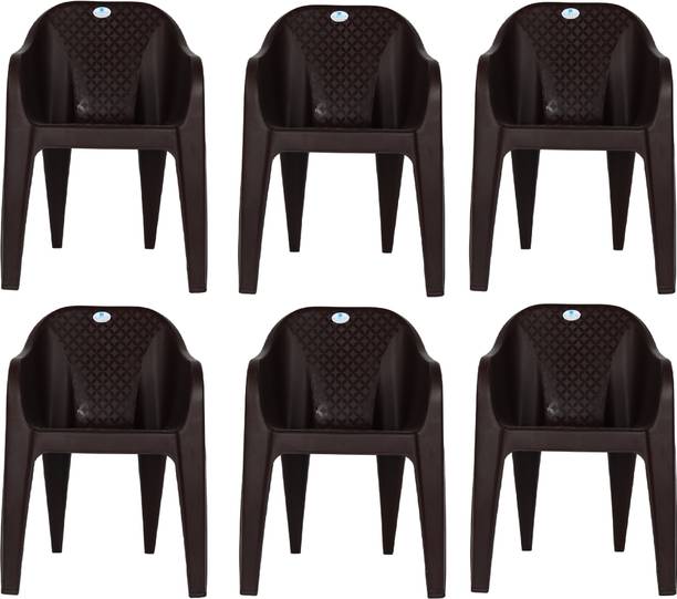 HOMIBOSS Plastic set of 6 | chairs for home, Living Rooms, & Garden Plastic Outdoor Chair