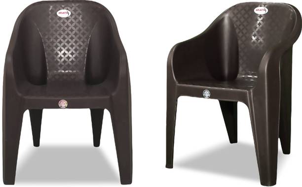 ARLAVYA Jolly Plastic Sofa Chair for Living Room Office Garden Home Set of 2 Plastic Outdoor Chair