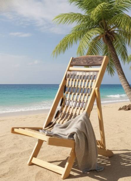 Shadmani Handicrafts Sheesham Wood Portable Relaxing Easy Chair Outdoor for Living Room Solid Wood Outdoor Chair