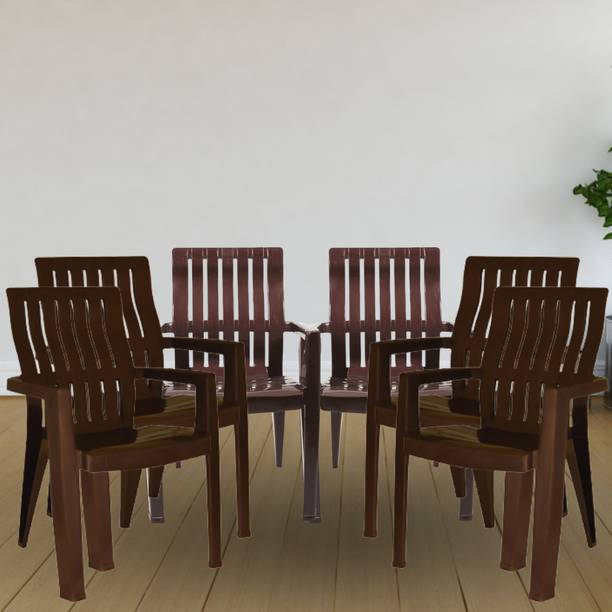 ITALICA Spine Care Plastic Chair/ Glossy Finish Plastic Chair Set/ Chair for Home/ Plastic Outdoor Chair