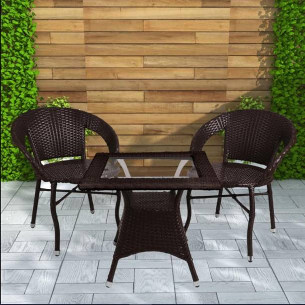 KLODOR Garden/Balcony/Terrace/Poolside Patio Seating Chair & Table Set For Outdoor Metal Outdoor Chair