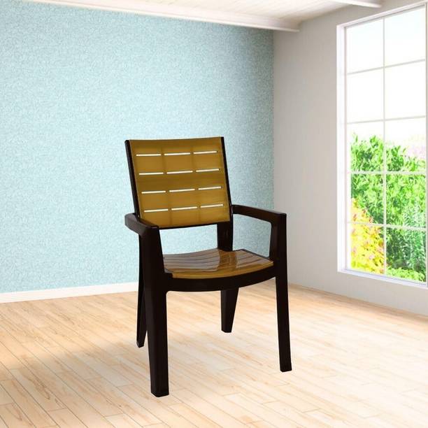 ITALICA Designer Series Comfortable Plastic Arm Chair/Double Insert Stackable Chair/ Plastic Outdoor Chair