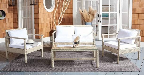 Mymigos Sofa Set For Outdoor ,Garden ,Poolside Fabric 3 + 1 + 1 Sofa Set