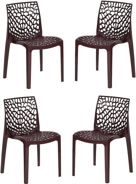 SOMRAJ Designer Web Plastic Living Room Outdoor Chair Plastic Outdoor Chair Plastic Outdoor Chair