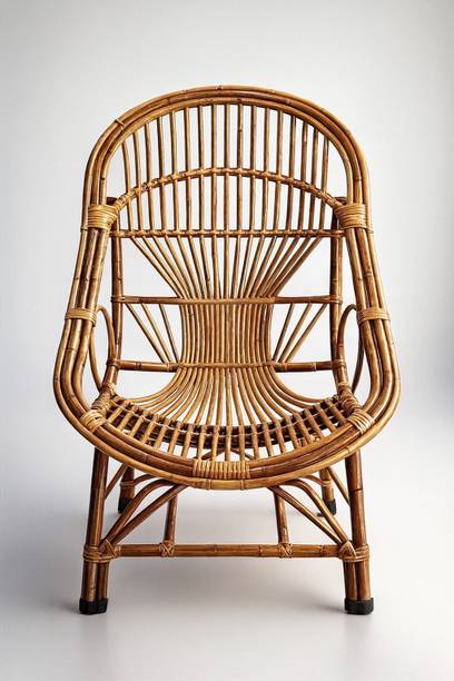 AVIKA Natural Cane Bamboo Chair | Handcrafted Wooden Chair for Living Room & Balcony Bamboo Outdoor Chair