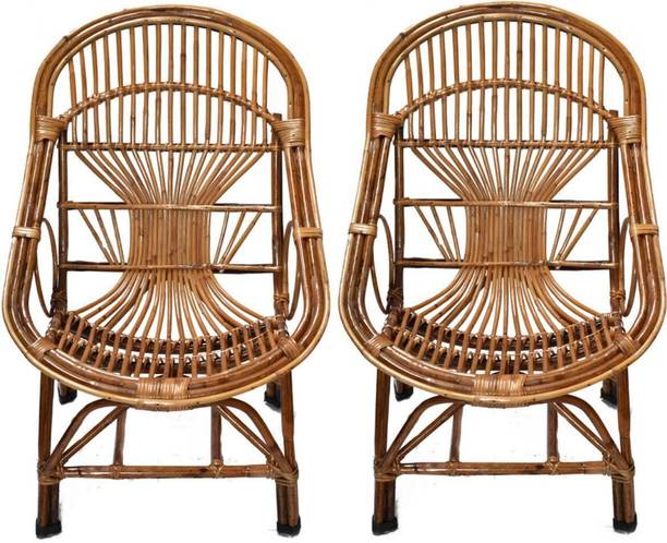 Galaxycanehouse Bamboo Outdoor Chair (Brown, Set of 2, Pre-assembled) Bamboo Outdoor Chair