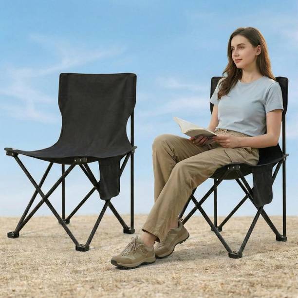 Priyanshi Foldable Camping Chair Carbon Steel Portable Outdoor Seat Chair Metal Outdoor Chair