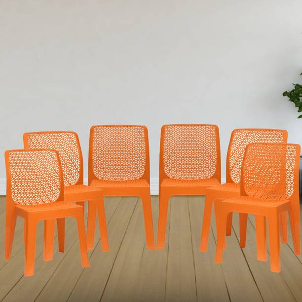 ITALICA Oxy Plastic Chair/Stackable Plastic Chair Set/Strong & Sturdy Structure/ Plastic Outdoor Chair