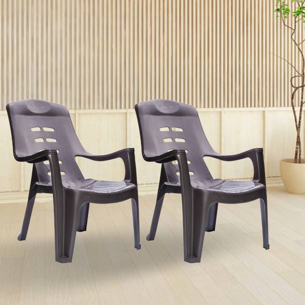 homezy Aaram King Plastic Arm Chair/Durable Chair For home & office/Living Room Chair/ Plastic Outdoor Chair