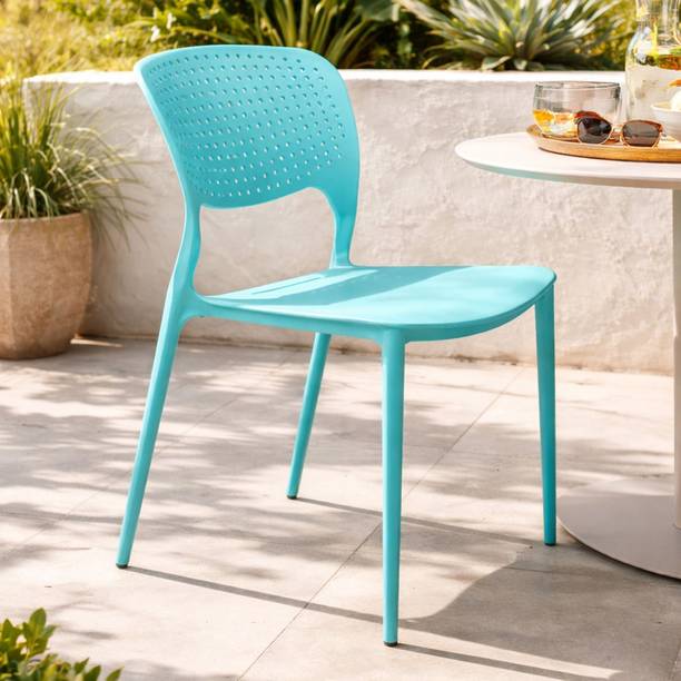 Sheijin Polymer Blue Chair Aqua Blue Modern Design OutDoor Chair Plastic Outdoor Chair