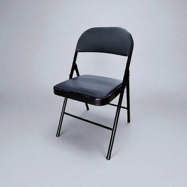 SBF Metal Folding Chair with Soft Cusion Seat and Back Leather Outdoor Chair