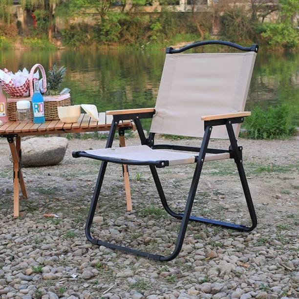 patchio KHAKHI BIG CAMPING FOLDING CHAIR IN OUTDOOR Solid Wood Outdoor Chair