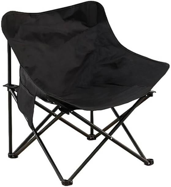 MJP TRADERS Foldable High-Back | ,Garden Chair(black) Foldable Poly Steel Inversion Chair Foldable Polyester Inversion Chair