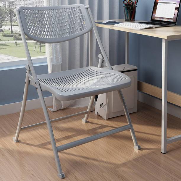 MRC Executive Chairs MRC Lazer Folding Chair with Breatheable Nylon Seat - Grey Metal Cafeteria Chair