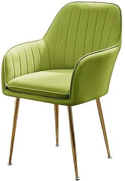 Toxigo Velvet Dining Chairs, Cushion Chair for outdoor chair, pack of 1- parrot green Solid Wood Outdoor Chair