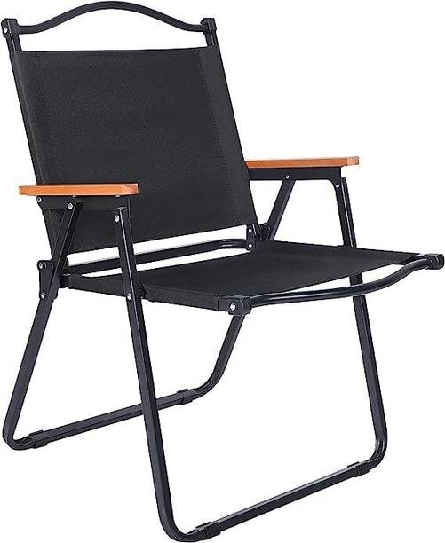 WHISKET Black Camping Chair Solid Wood Outdoor Chair
