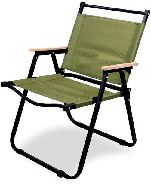 WHISKET Black Camping Chair Solid Wood Outdoor Chair