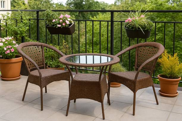 KLODOR Garden/Balcony/Terrace/Poolside Patio Seating Chair & Table Set For Outdoor Metal Outdoor Chair