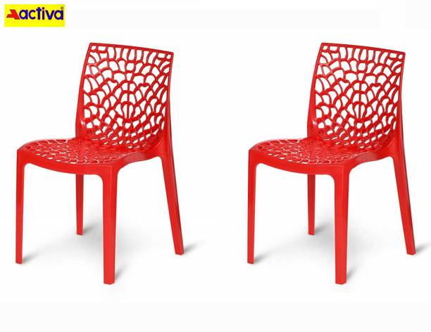 ACTIVA Web Designer Plastic Chair for Home, Cafe|Lightweight & Stackable Seating Chair| Plastic Outdoor Chair