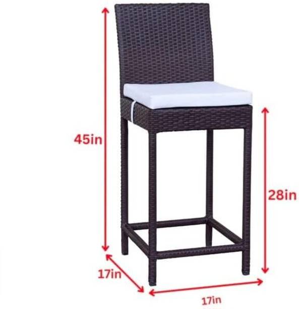 SE FURNITURE Traditional Bar Chairs Set Furniture for Living Room, Outdoor, Balcony & Garden Solid Wood Outdoor Chair