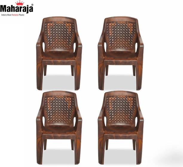 MAHARAJA Safari 111 for Home,Office | Comfortable | ArmRest | Bearing Capacity upto 200Kg Plastic Outdoor Chair