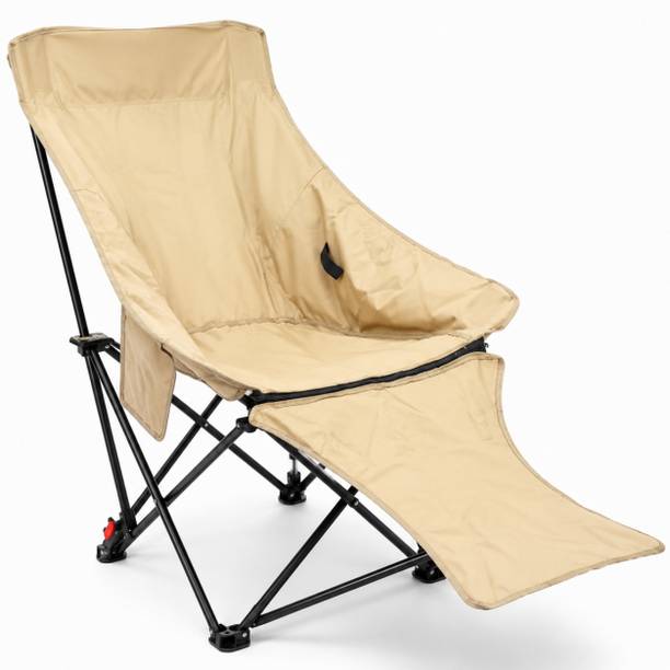 SHIV SALES Foldable Reclining Patio Beach Lounge Chair with Footrest for Adults and Camping Fabric Outdoor Chair