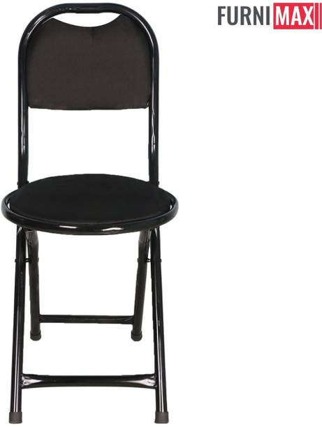 FURNIMAX Folding Stool Chair with Foot Rest for Home & Kitchen/Namaz/Restaurant/Cafe Metal Outdoor Chair