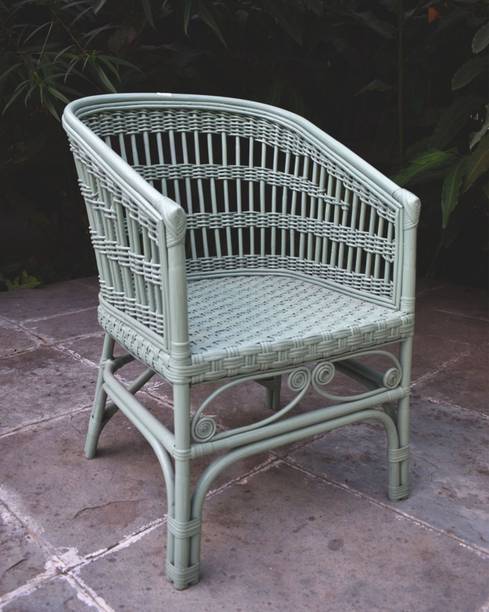 IRA Elegant Green Wicker Arm Chair Stylish Outdoor Durable Rattan ideal Seating Bamboo Outdoor Chair
