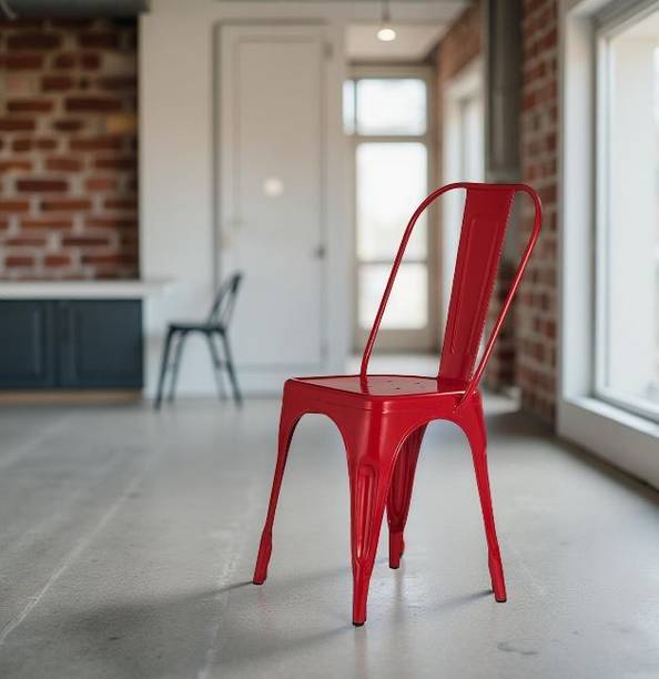 BALAJEE Modern Industrial Metal Side Chair – Durable, Comfortable & Stylish Metal Outdoor Chair