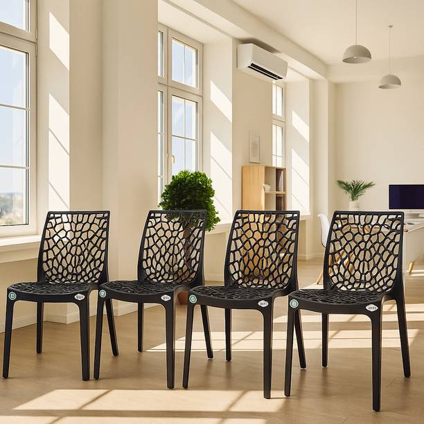 zidle Spider Dining Chair Home/Dining(2 Yrs Unbreakable wrty)Set of 4 Synthetic Fiber Cafeteria Chair