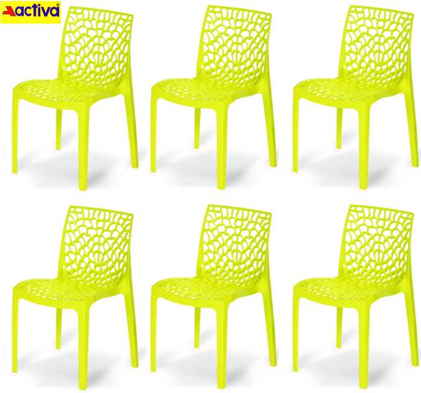 ACTIVA Web Designer Plastic Chair for Home, Cafe|Lightweight & Stackable Seating Chair| Plastic Outdoor Chair