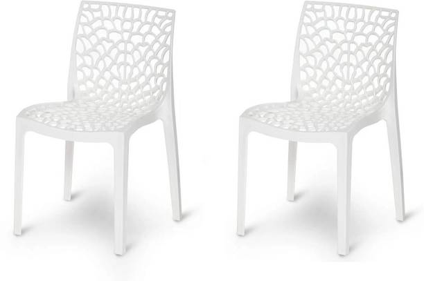 RW REST WELL Web Designer Plastic Chair for Home, Cafe|Lightweight & Stackable Seating Chair| Plastic Outdoor Chair