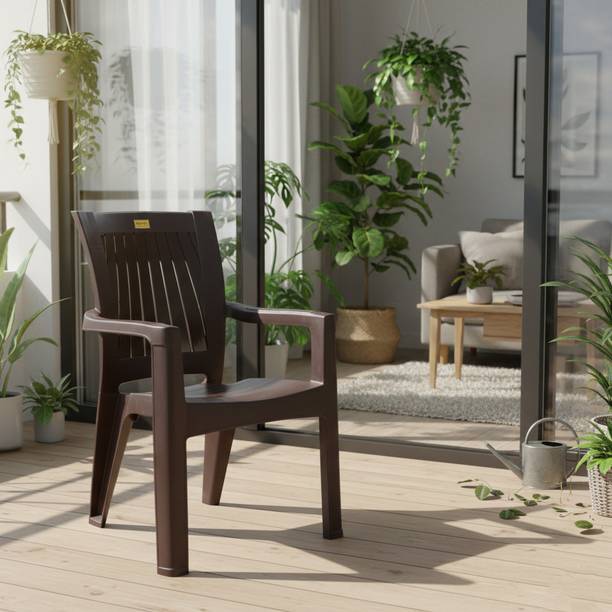 Patiofy Plastic Chair, Arm Chair for Home, Living Room Chair, Outdoor Chair Set of 1 Plastic Outdoor Chair