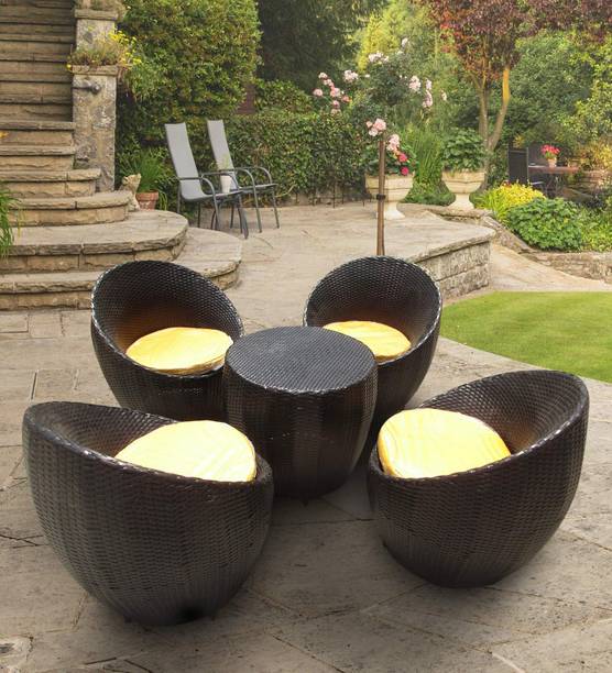 KLODOR Premium Garden/Outdoor/Balcony/Terrace/Coffee/Poolside Patio Chair & Table Set Metal Outdoor Chair