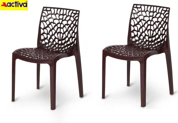 ACTIVA Web Designer Plastic Chair for Home, Cafe|Lightweight & Stackable Seating Chair| Plastic Outdoor Chair