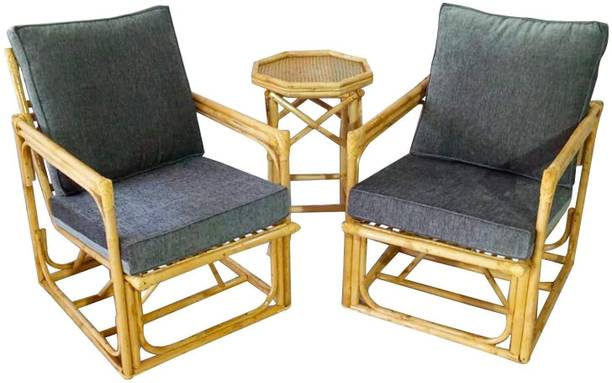 IRA Premium Bamboo Cane Study/Sofa Chair for Living Room with Arm Rest Bamboo Outdoor Chair