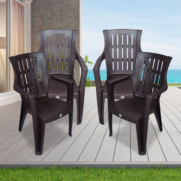HELLO Durable and Comfortable Arm Chair for Outdoor Home Garden Office Plastic Cafeteria Chair
