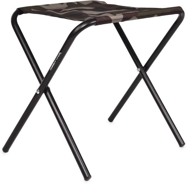 GreenLands Fabric Foldable Outdoor Camping Garden Balcony Stool Camouflage Printed Stool Metal Outdoor Chair