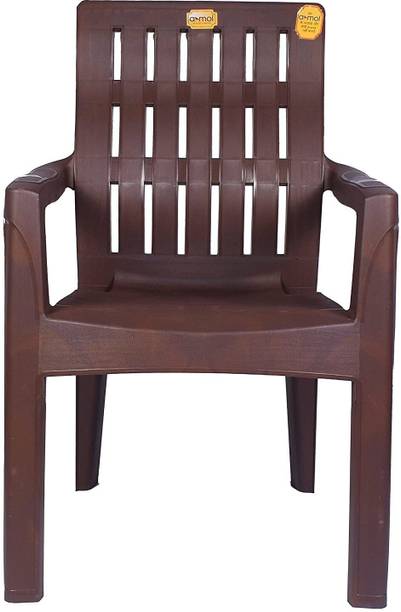 Anmol Kelvin Orthopaedic Brown Chair Fully Comfort and Weight Bearing Capacity 150Kg Plastic Outdoor Chair