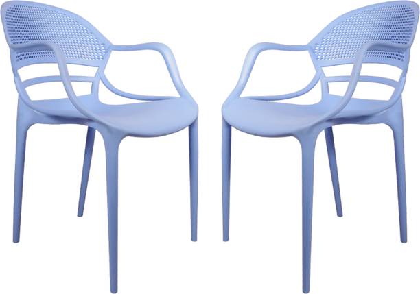 Diya Sunset Web Plastic Chair with Handle for Dining Room, Cafe and Restaurents Plastic Outdoor Chair