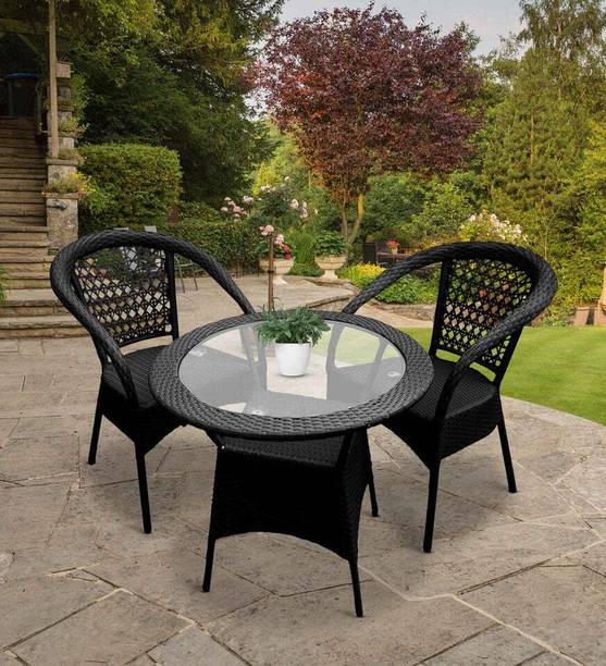 KLODOR Premium Garden/Outdoor/Balcony/Terrace/Coffee/Poolside Patio Chair & Table Set Metal Outdoor Chair