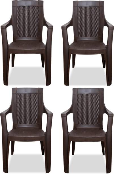 HELLO Premium Quality Plastic Arm Chair for Outdoor Home Garden Office Plastic Cafeteria Chair