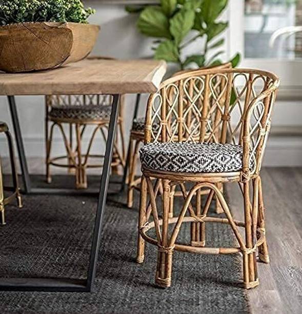 manufactree CANE chair SET OF 1 pc WITH CUSHION Cane Cafeteria Chair