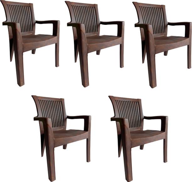 APPLE FURNITURE Plastic Outdoor Living Room Chair (Vertical) Gloss Finish Chair Plastic Outdoor Chair