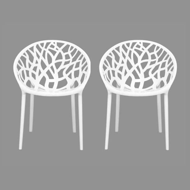 RW REST WELL Crystal Model Plastic Chair| Durable&Stackable Chair for Home,Living Room,Cafe| Plastic Outdoor Chair