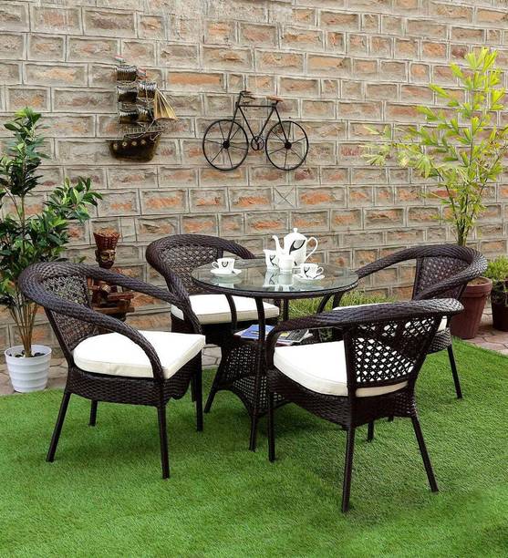 KLODOR Premium Garden/Outdoor/Balcony/Terrace/Coffee/Poolside Patio Chair & Table Set Metal Outdoor Chair